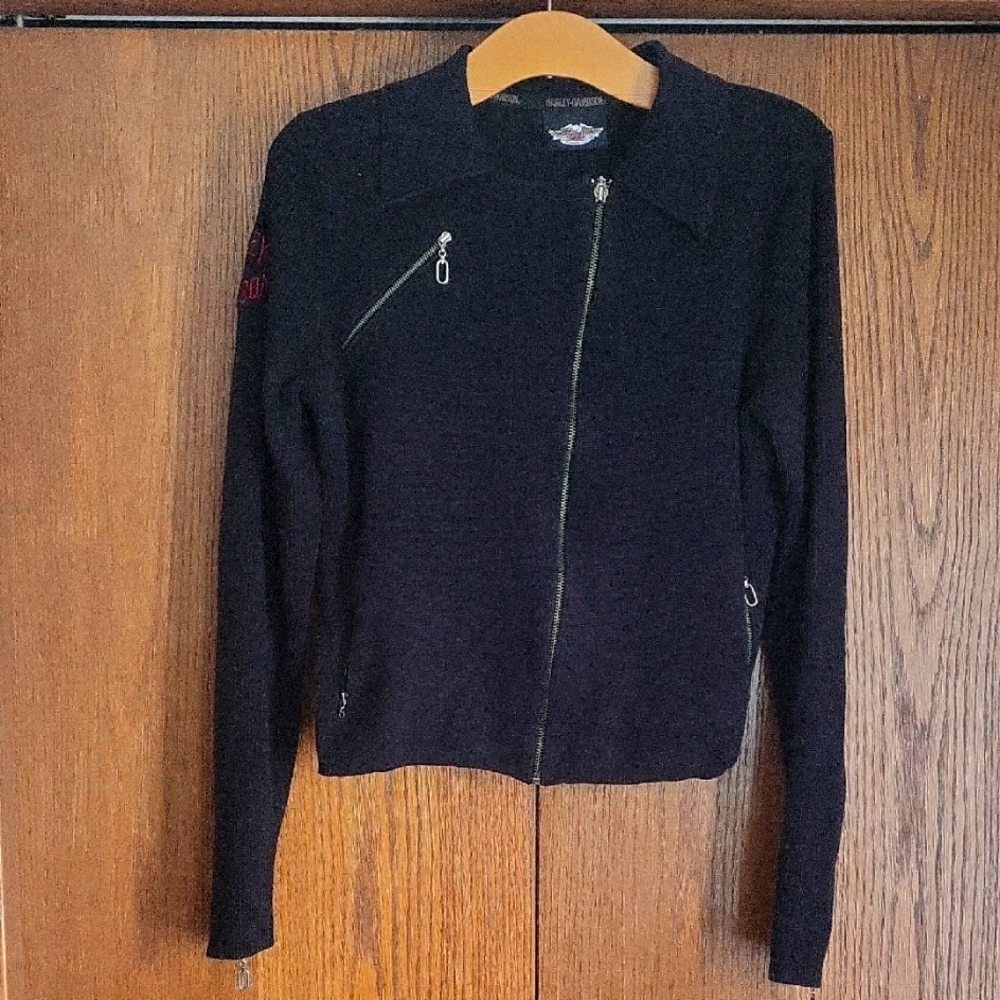 Women's Black Jersey Jacket